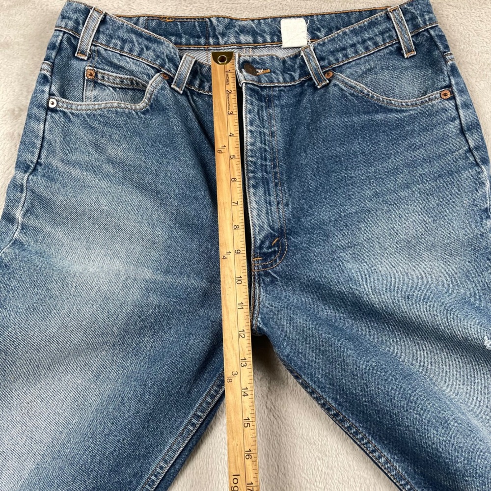 Vintage Levi 517 Jeans Mens 34x28 Blue Faded Orange Tab Retro Bootcut oREAD - Picture 10 of 11